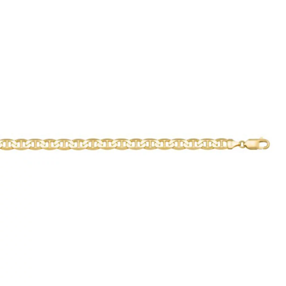 14K Gold Hollow 7" Bracelet - 2.2 gm