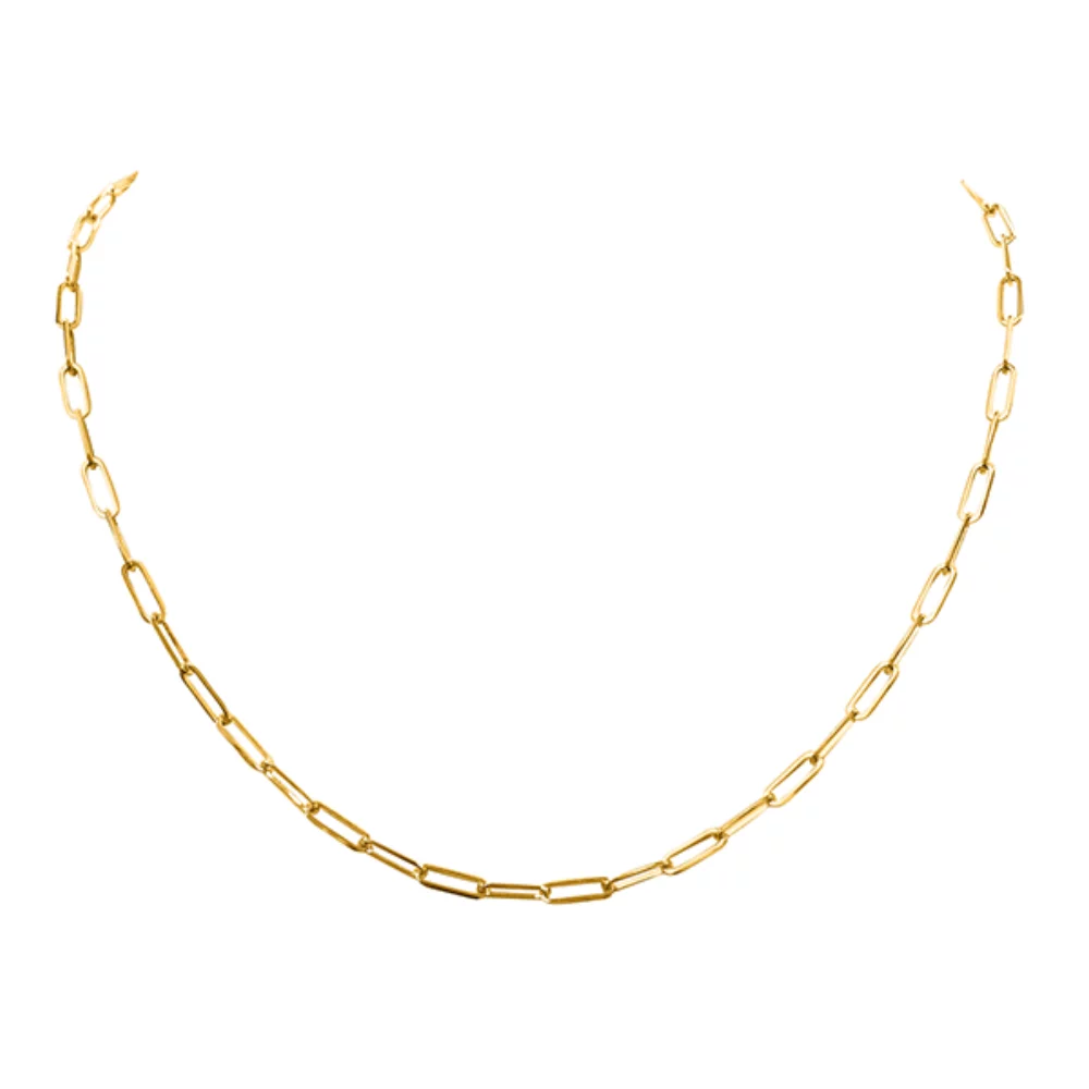 14K Gold Paperclip 2mm Gauge 7.5" Bracelet - 1.5 gm