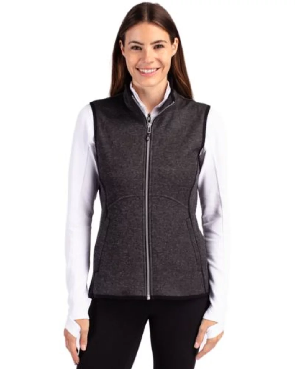 Gilet zippé pour femme en tricot Cutter & Buck Mainsail