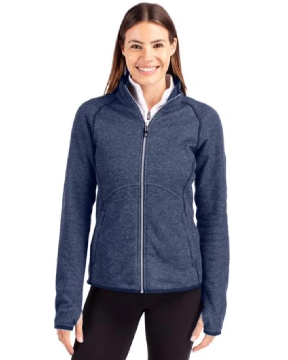 Cutter & Buck Mainsail Sweater-Knit Womens Full Zip Jacket