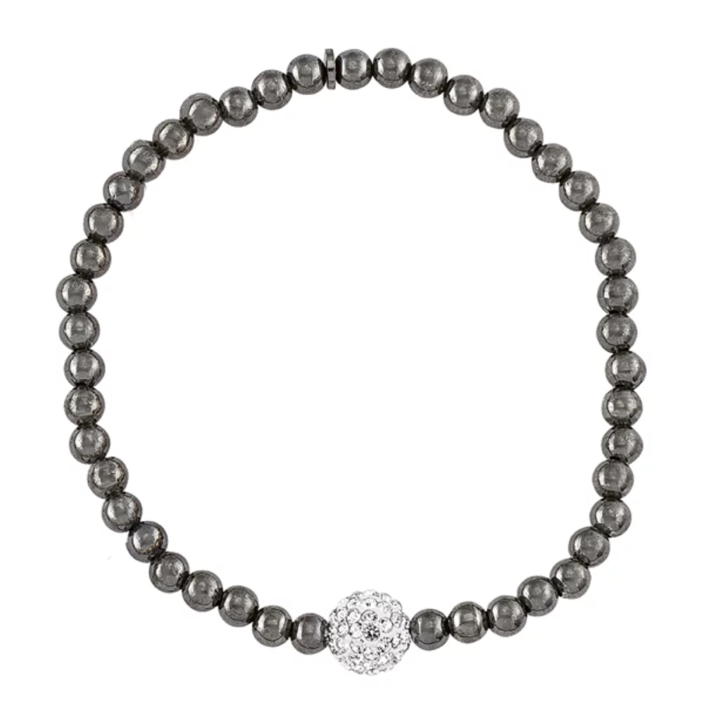 Bracelets de mode en argent sterling avec boule en CZ - Charbone