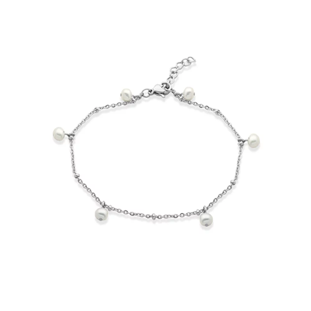 CJ Steelx Genuine Pearl Drip Bracelet