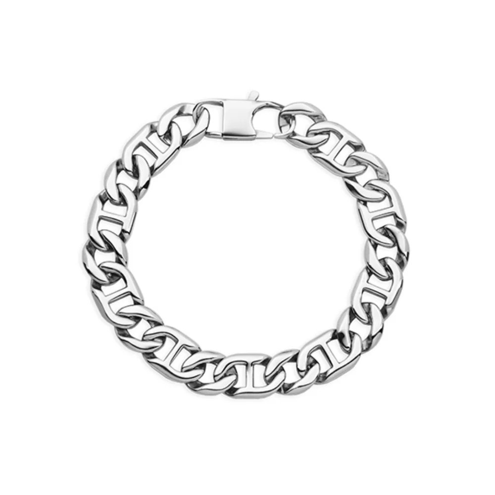 CJ Steelx 11mm Mariner Bracelet - Silver