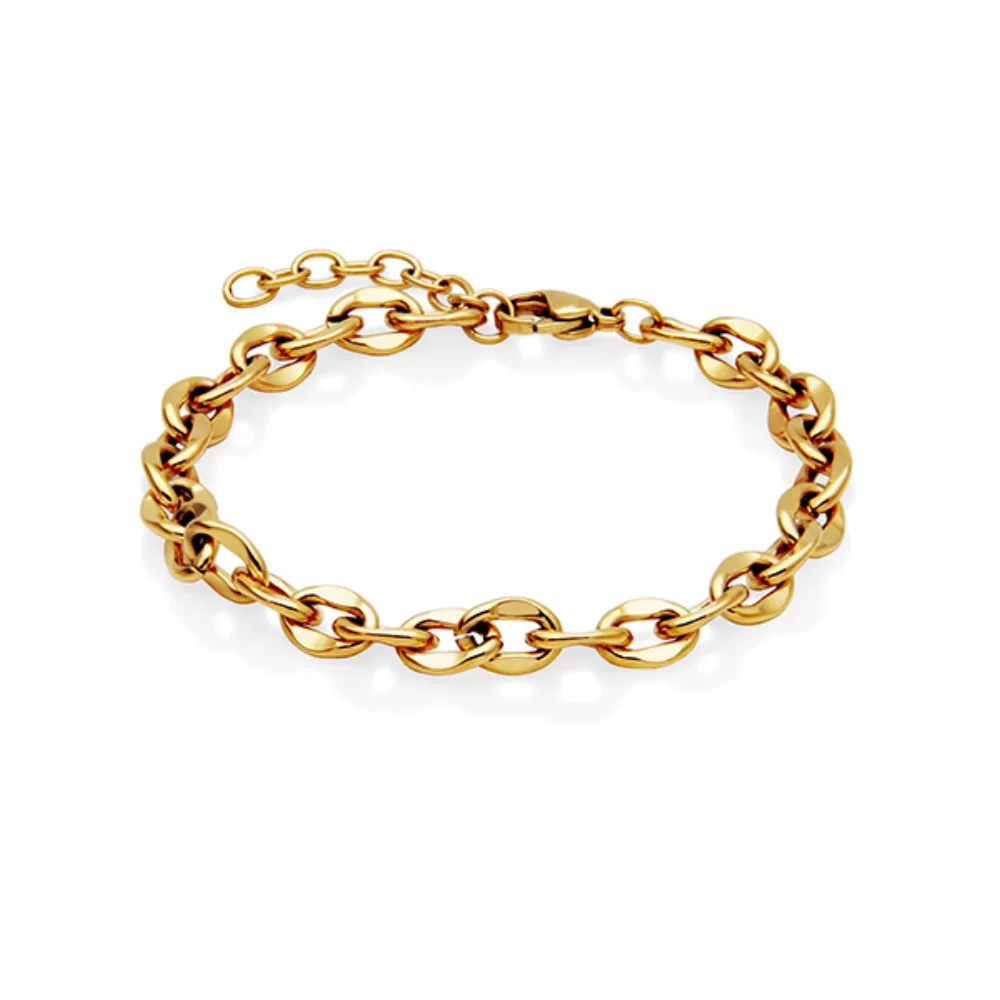 Bracelet de chaîne de lèvre CJ Steelx 6,5 mm - Or