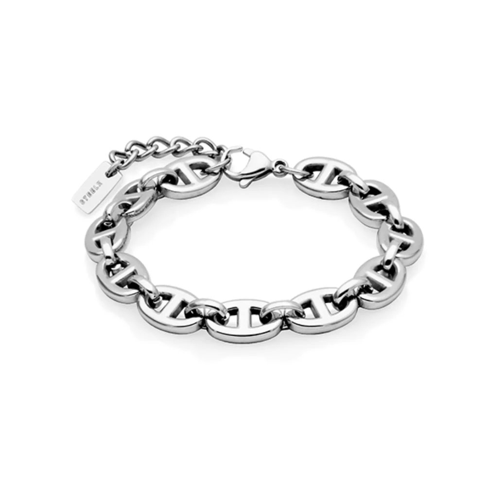 CJ Steelx 8.5mm Marine Chain Bracelet - Silver
