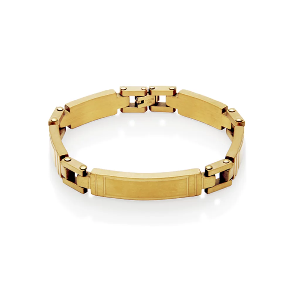 CJ Steelx Matte Gold IP Bracelet - Gold