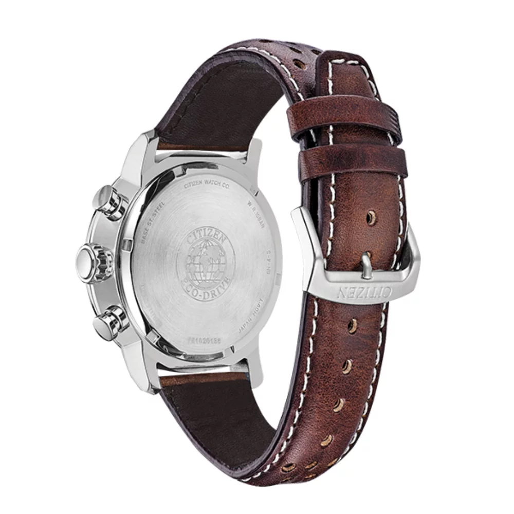 Montre Citizen Brycen Chrono - Marron et Bleu