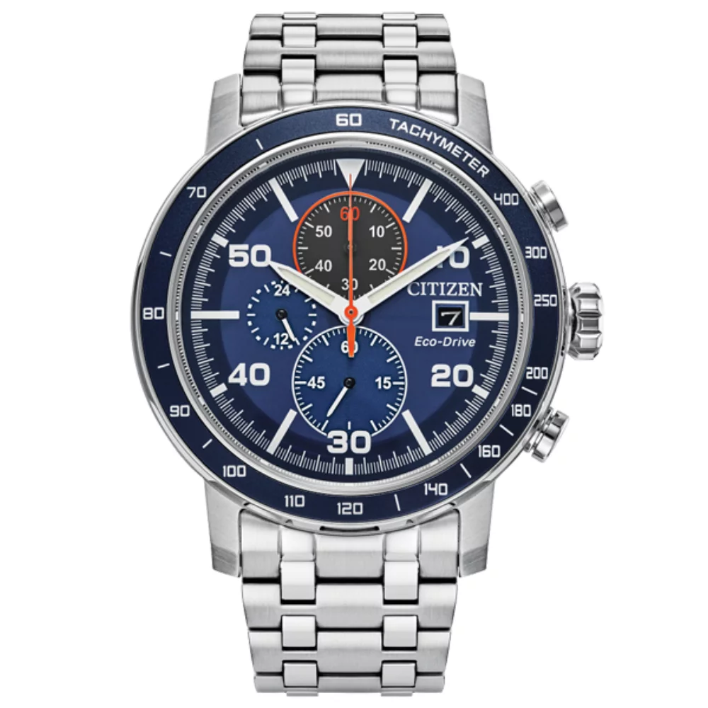Montre Citizen Brycen Chrono - Argent & Bleu