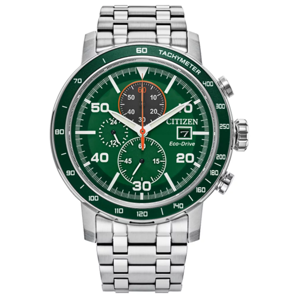 Citizen Watch Brycen Chrono - Silver & Green