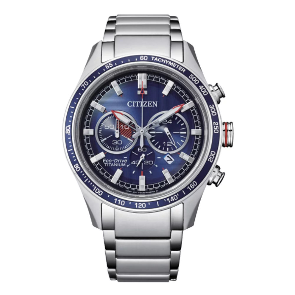 Citizen Watch Super Titanium Chrono - Silver & Blue