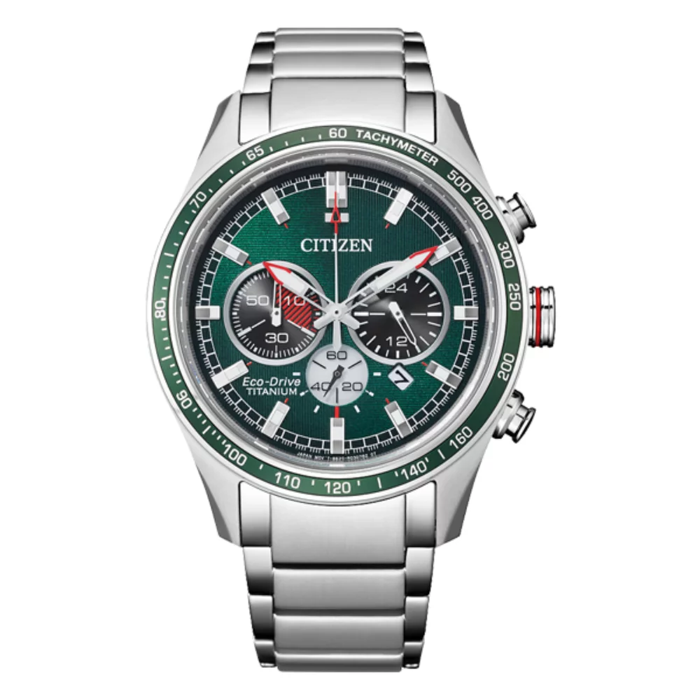 Citizen Watch Super Titanium Chrono - Silver & Green