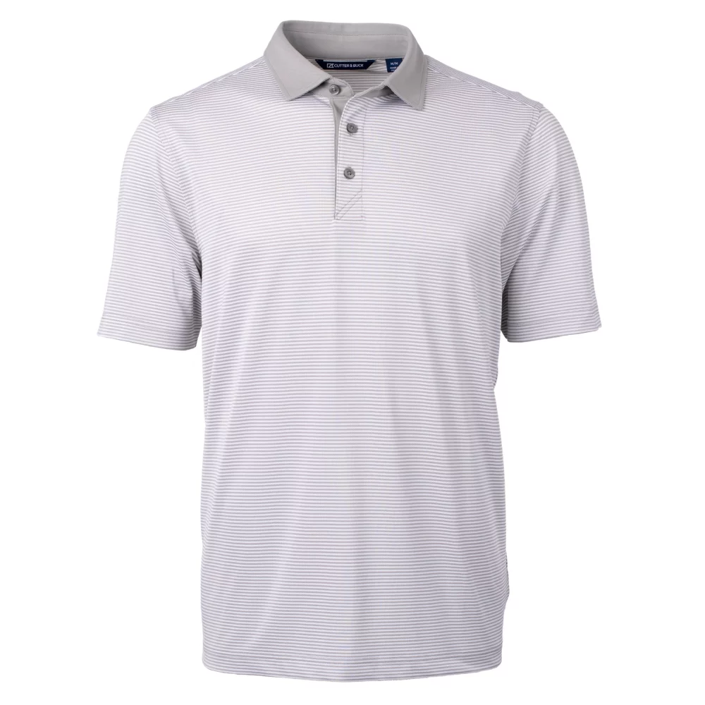 Polo Cutter & Buck Virtue Eco Pique à rayures micro-recyclé pour hommes
