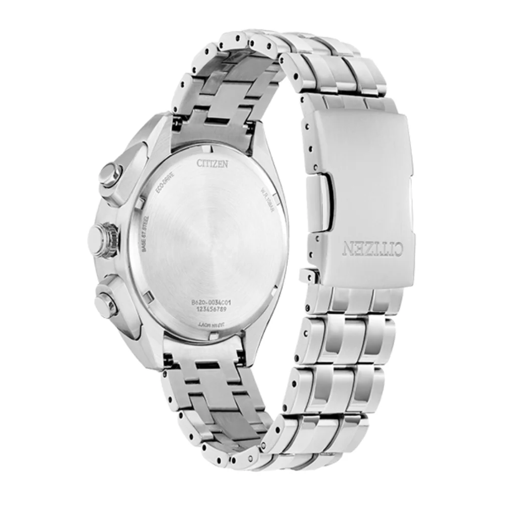 Montre Citizen Carson Sports Luxury Chronographe - Argent & Noir