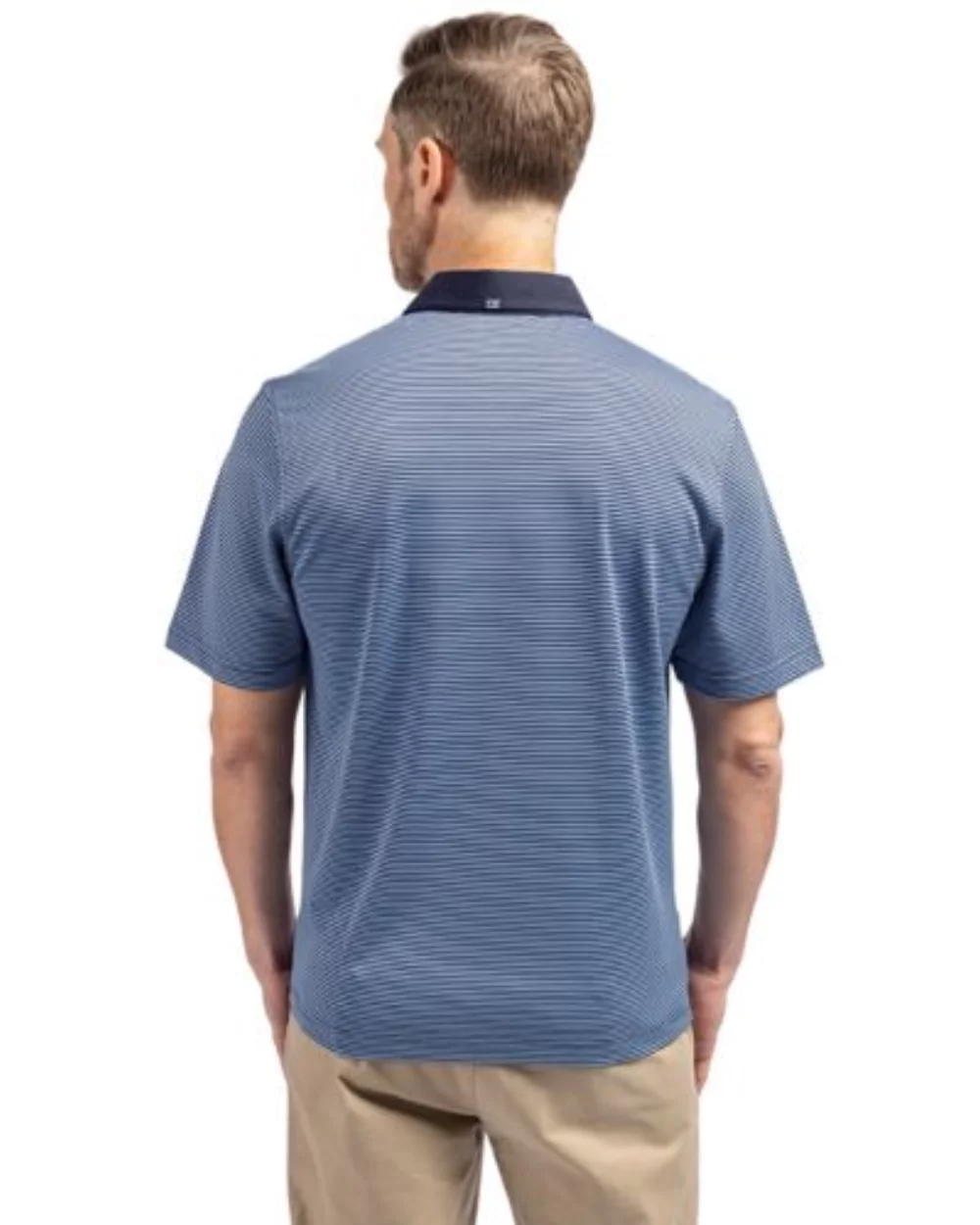Cutter & Buck Virtue Eco Pique Micro Stripe Recycled Mens Polo