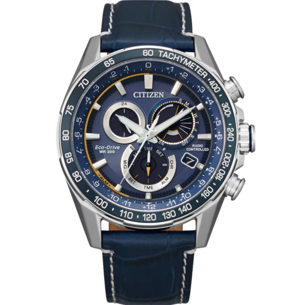Montre Citizen Perpetual Chrono A-T Radio Contrôlée - Bleue