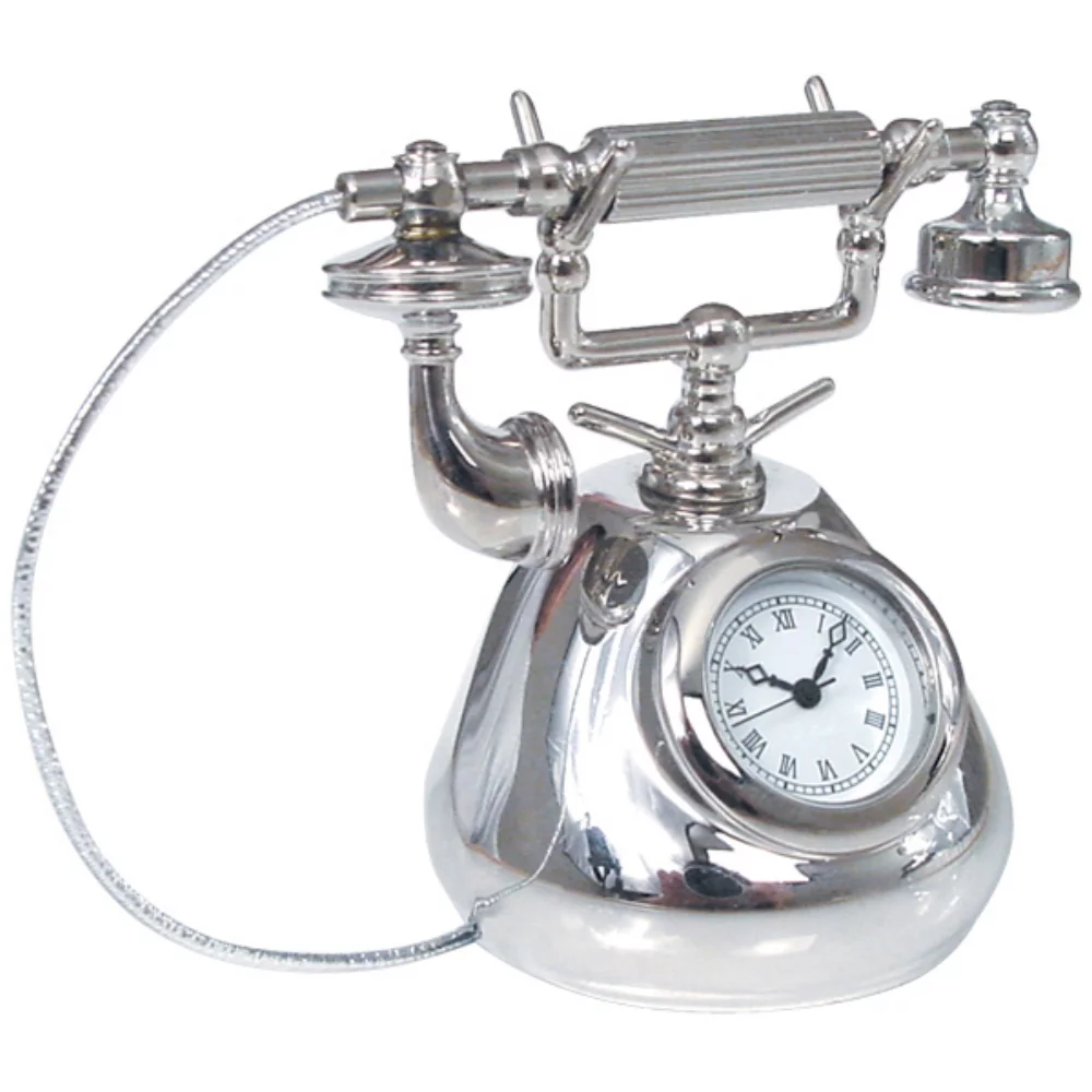 Horloge de bureau en forme de téléphone rétro Matsuda