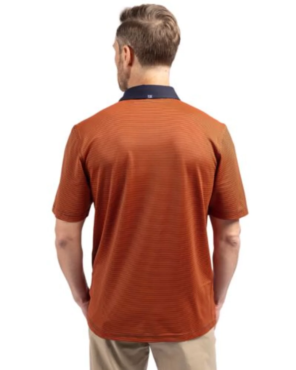 Polo Cutter & Buck Virtue Eco Pique à rayures micro-recyclé pour hommes