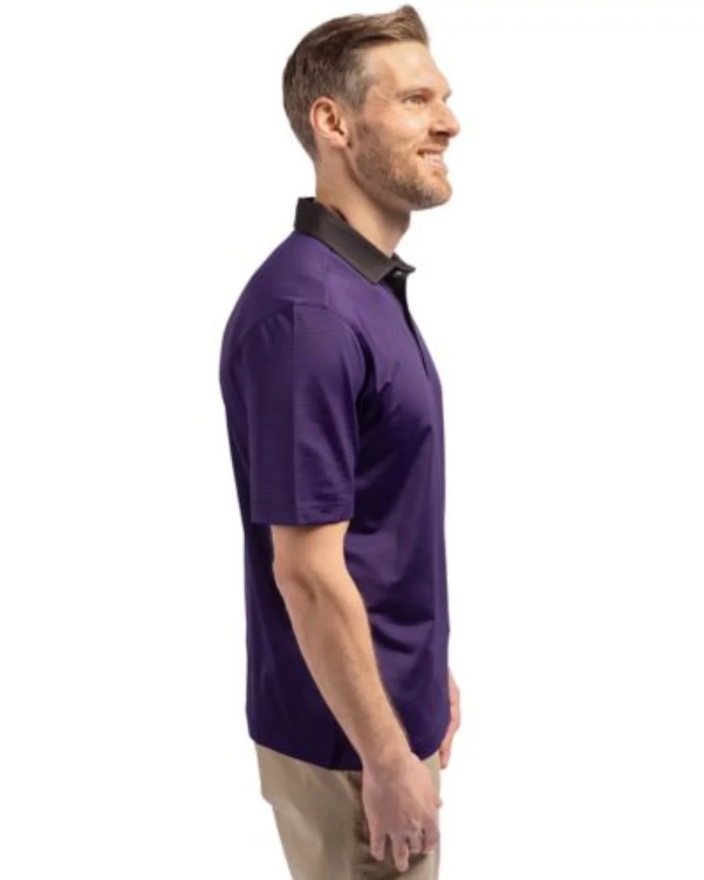 Cutter & Buck Virtue Eco Pique Micro Stripe Recycled Mens Polo