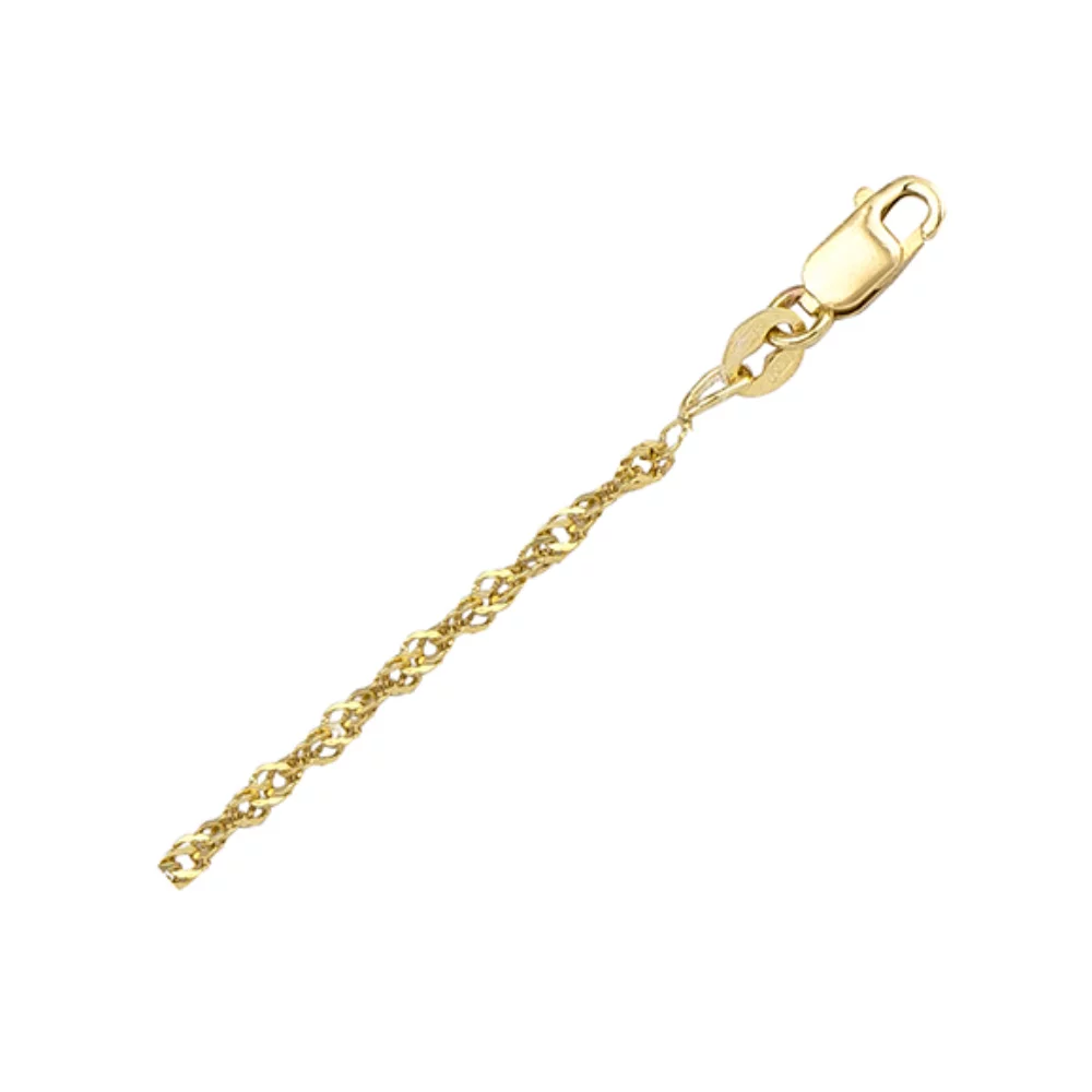 18" 18K Gold Singapore Necklaces - 3.9 gm