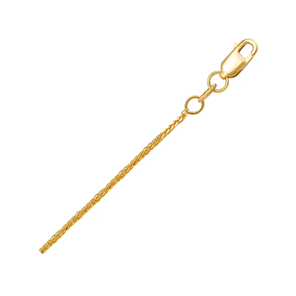 18" 18K Gold Square Wheat Necklaces - 2.2 gm