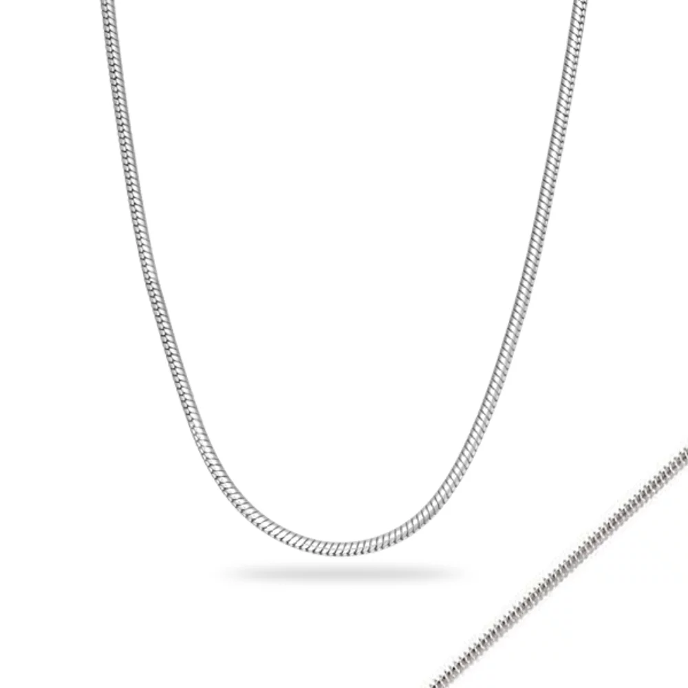 20" Sterling Silver Snake Chain Necklaces - 9.6gm