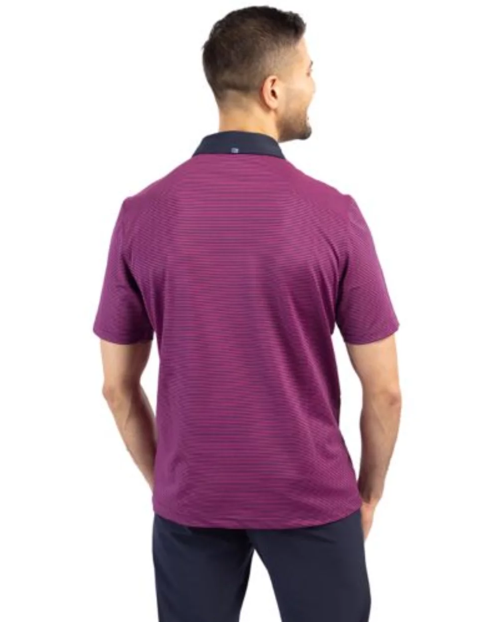 Cutter & Buck Virtue Eco Pique Micro Stripe Recycled Mens Big & Tall Polo