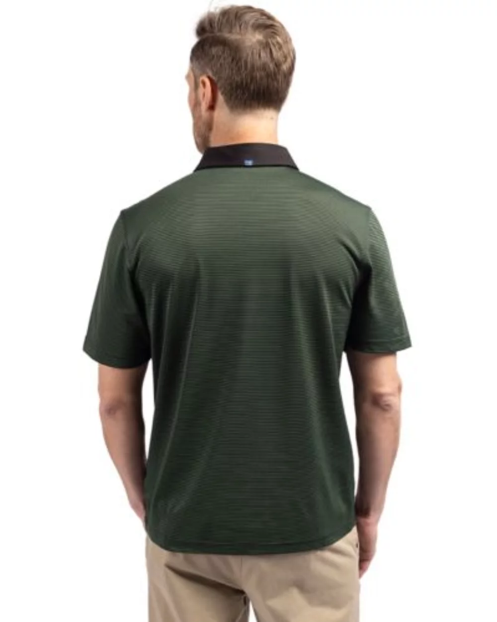 Cutter & Buck Virtue Eco Pique Micro Stripe Recycled Mens Big & Tall Polo