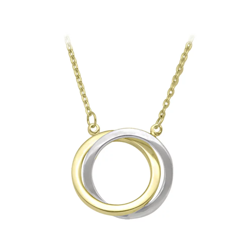 10K Gold and Silver Ring Pendants with Necklaces
