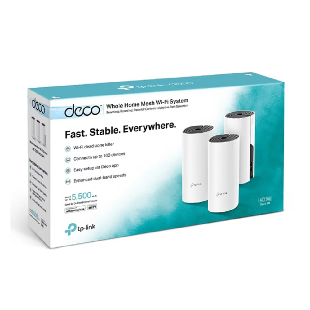 Système Wi-Fi Mesh complet AC1200, Deco M4 3PACK