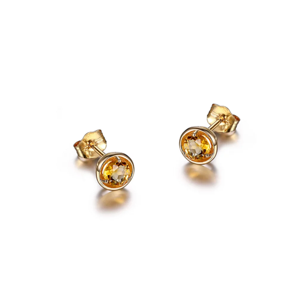 Celebration Gems November Birthstone Earrings - Yellow