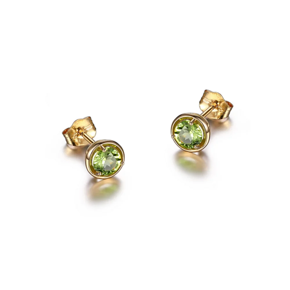 Boucles d'oreilles en pierre de naissance d'août Celebration Gems - Vert