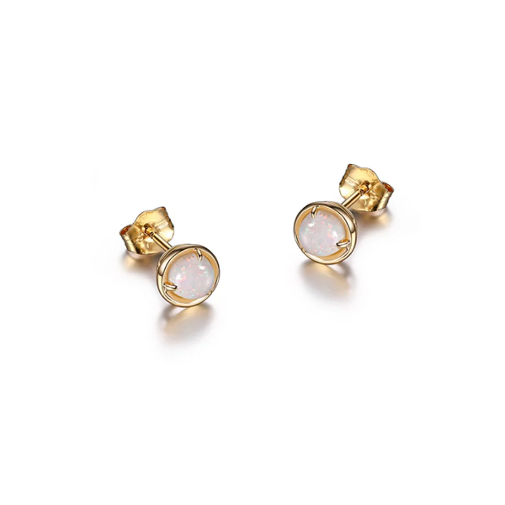 Celebration Gems October Birthstone Earrings - White