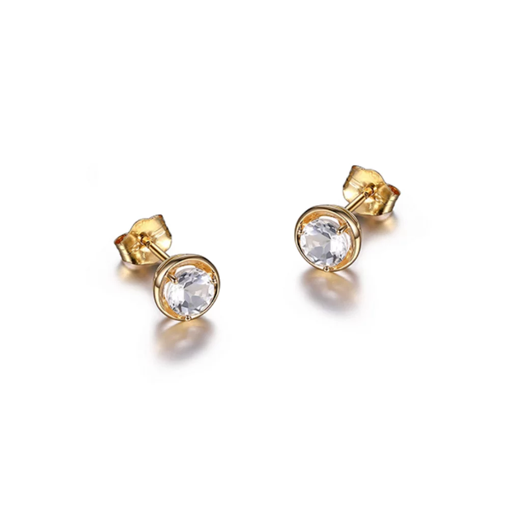 Celebration Gems April Birthstone Earrings - White