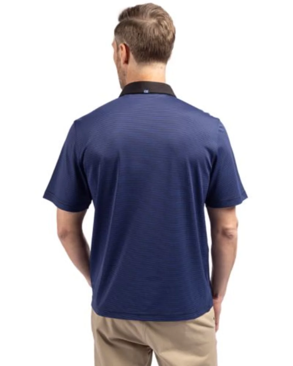Cutter & Buck Virtue Eco Pique Micro Stripe Recycled Mens Big & Tall Polo