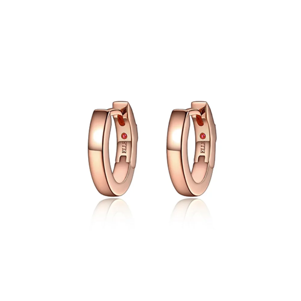 BOUCLES D'OREILLES "Hoops" en argent sterling - Or rose