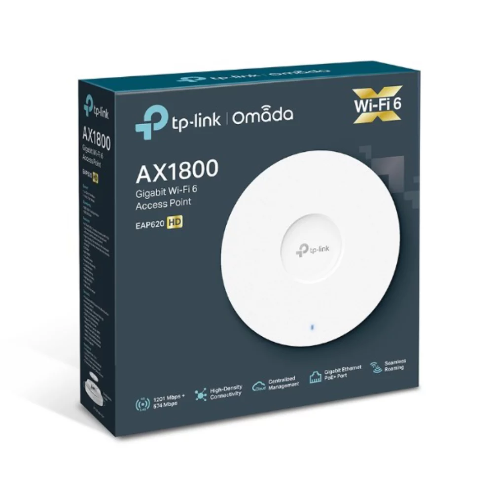 Point d'accès monté au plafond bi-bande sans fil TP-Link EAP620 HD AX1800