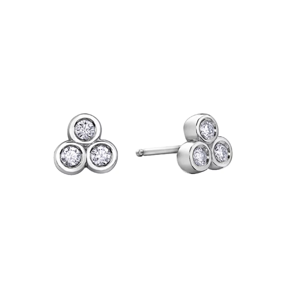 Diamond Stud Earrings in 10K (0.2 CT. T.W.) - Silver
