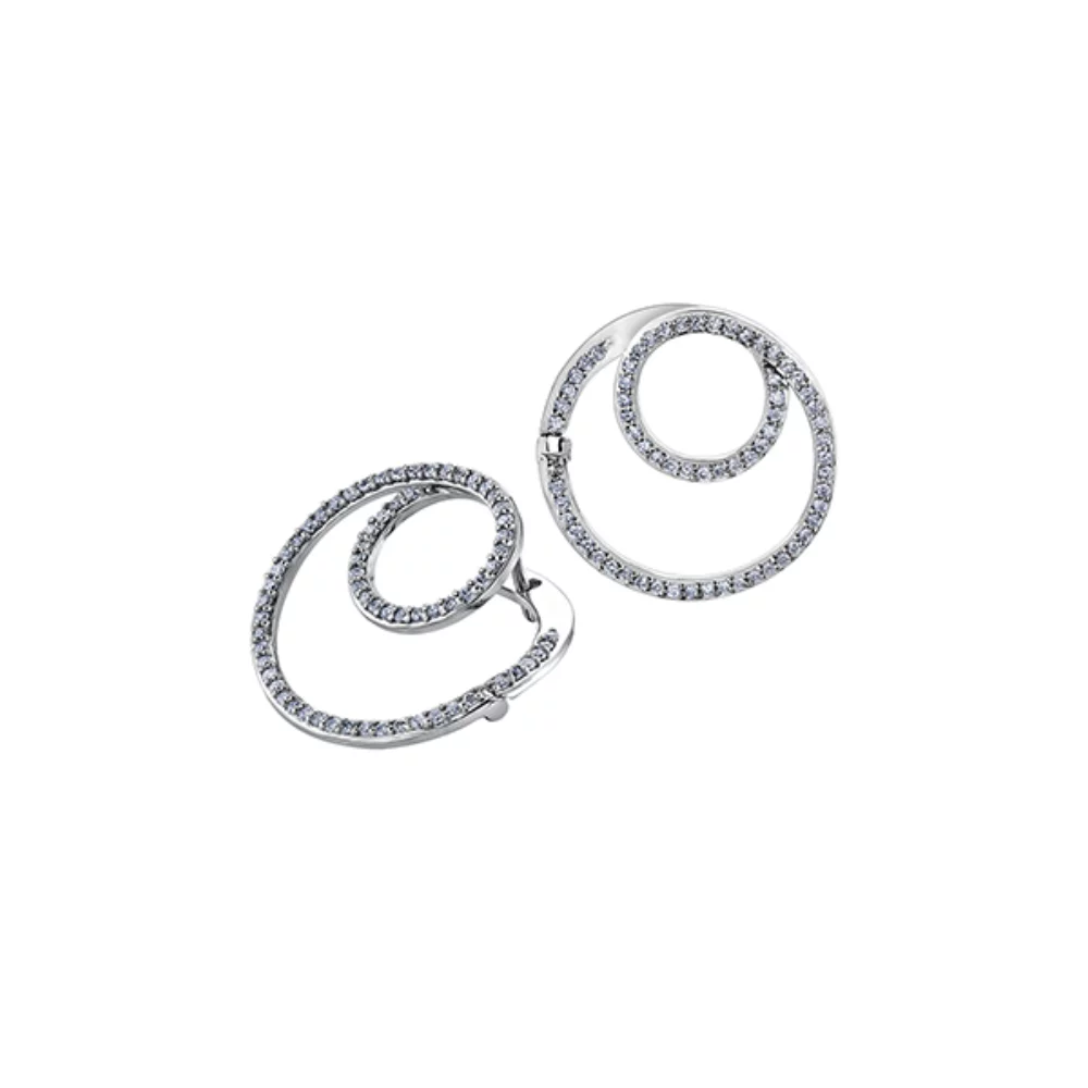 Boucles d'oreilles clous en diamant en or 10 carats (0,65 CT. T.W.) - Or