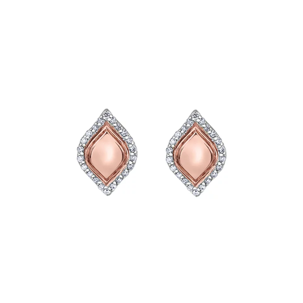 Diamond Stud Earrings in 10K (0.13 CT. T.W.) - Rose