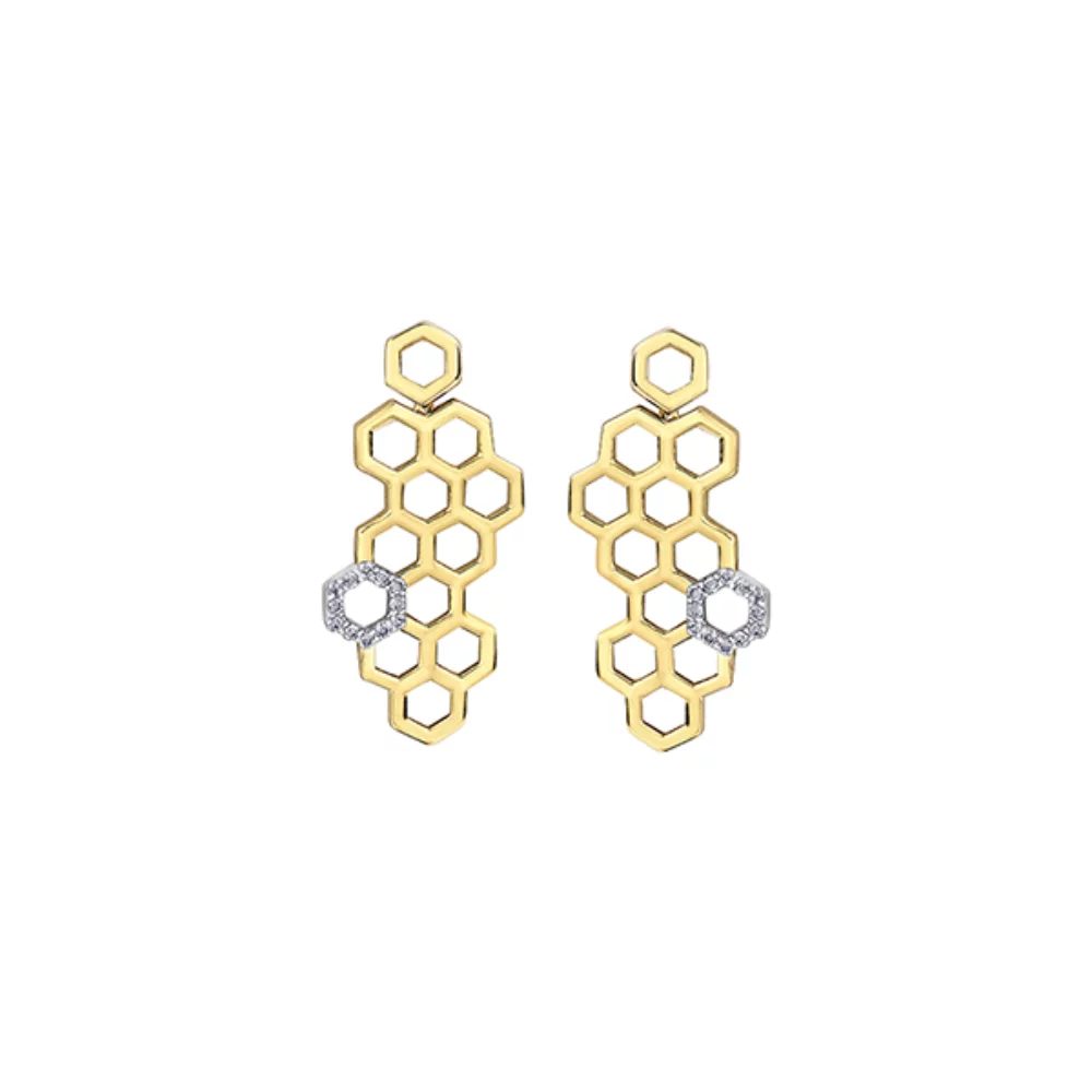 Diamond Stud Earrings in 10K (0.06 CT. T.W.) - Silver and Gold