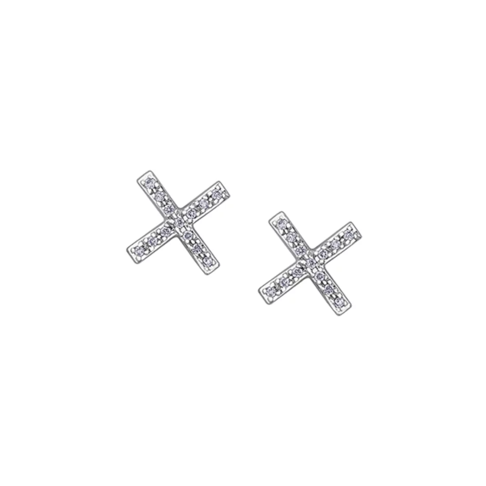 Diamond Stud Earrings in 10K (0.065 CT. T.W.) - Silver