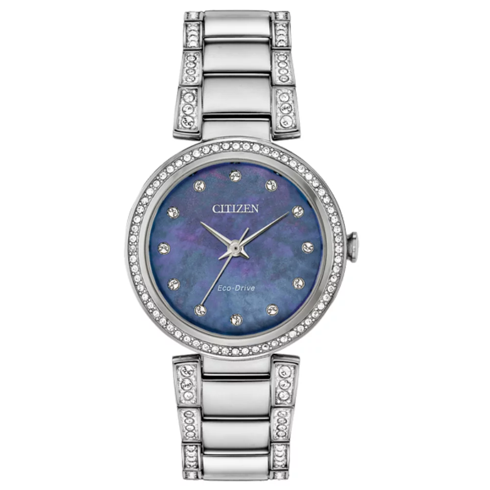 Montre Citizen Silhouette Crystal - Argent & Bleu