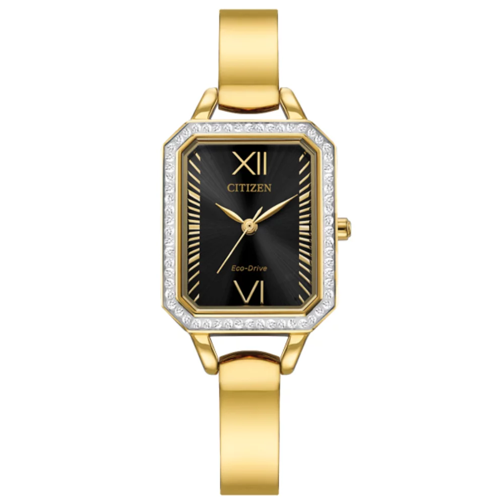 Montre Citizen Silhouette Crystal - Rectangle doré