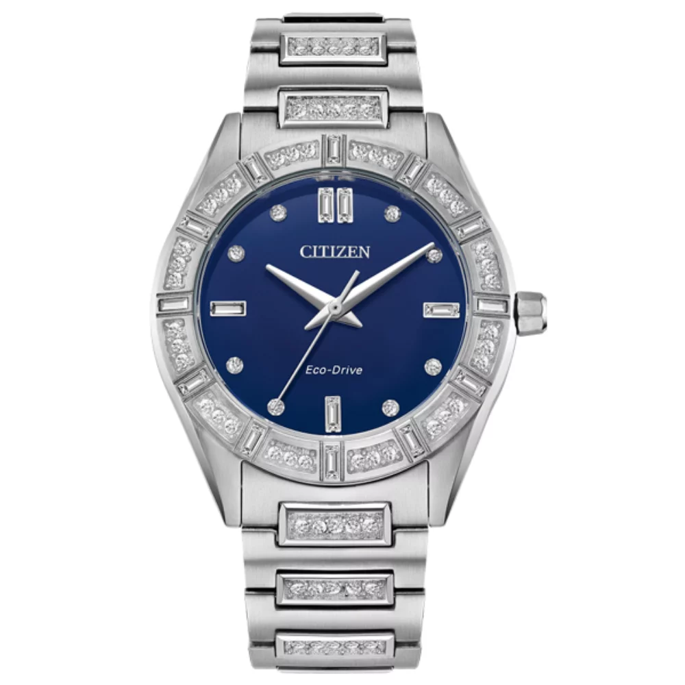 Montre Citizen Silhouette 88 Crystal - Argent & Bleu