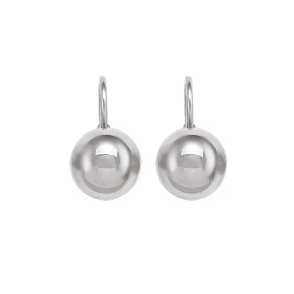 Boucles d'oreilles pendantes en forme de sphère en argent 14 carats - 3,2g