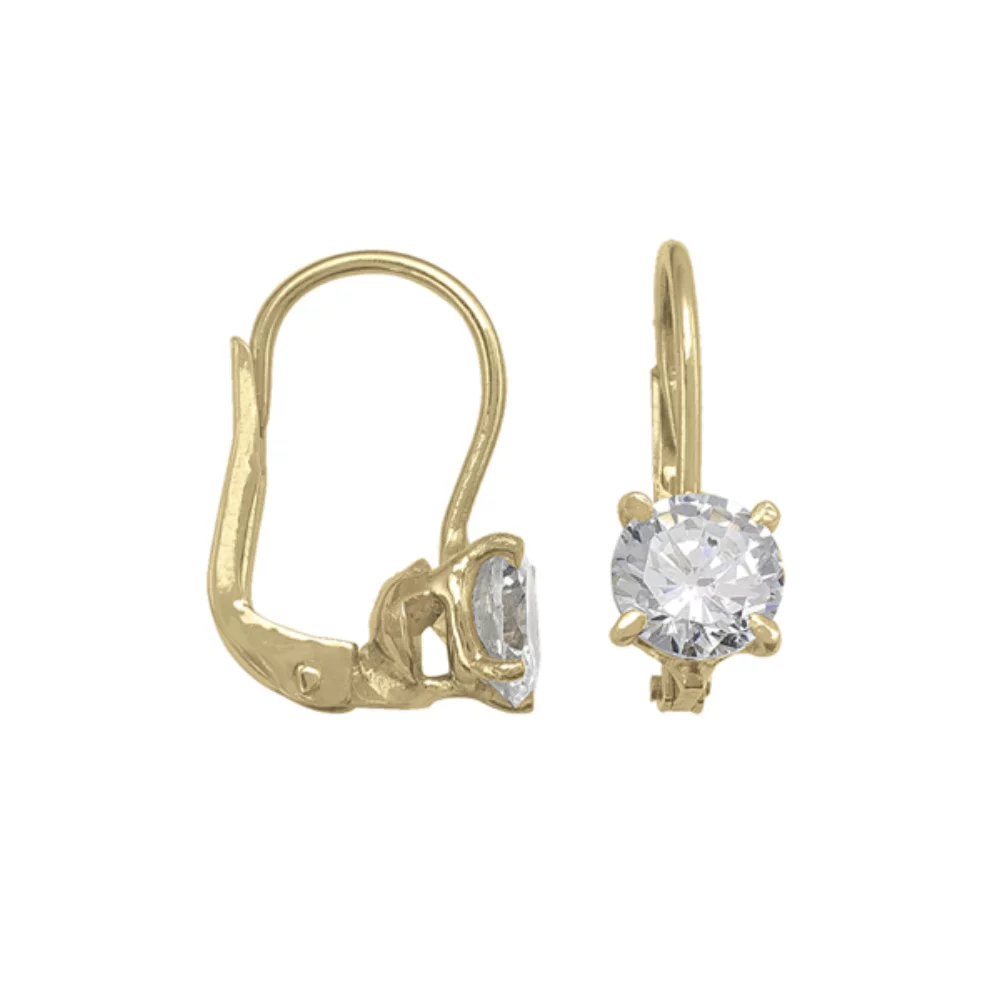 Créoles en or 10 carats avec zircone cubique - 1,6 grammes