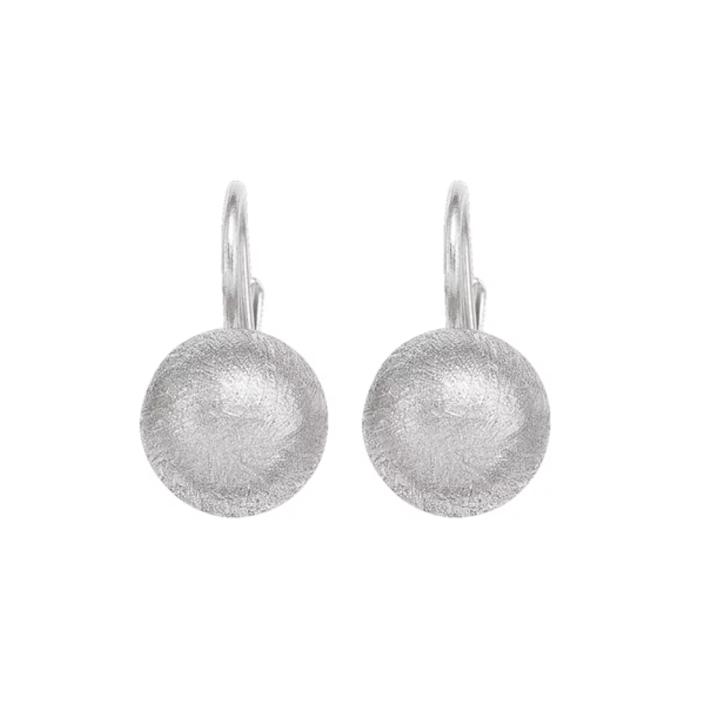 Boucles d'oreilles pendantes en forme de sphère en argent 14 carats
