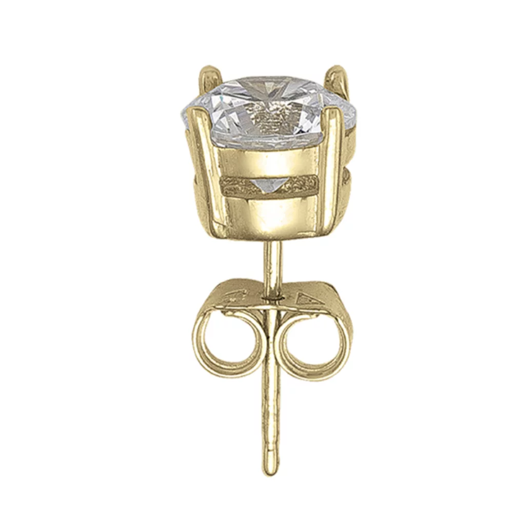 10K Gold Cubic Zirconia Stud Earrings