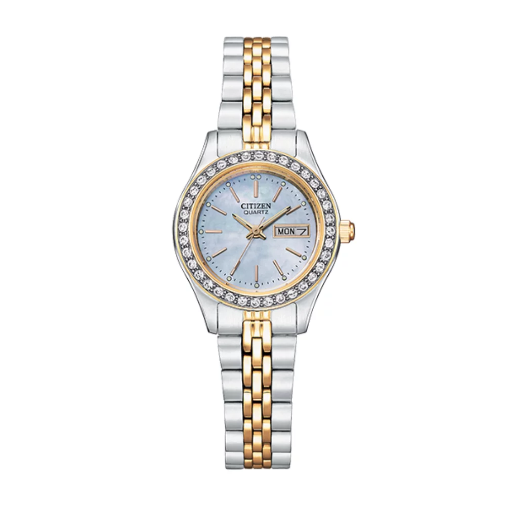 Montre pour dames de la collection Citizen EQ0539-56Y Quartz - Argent et Or