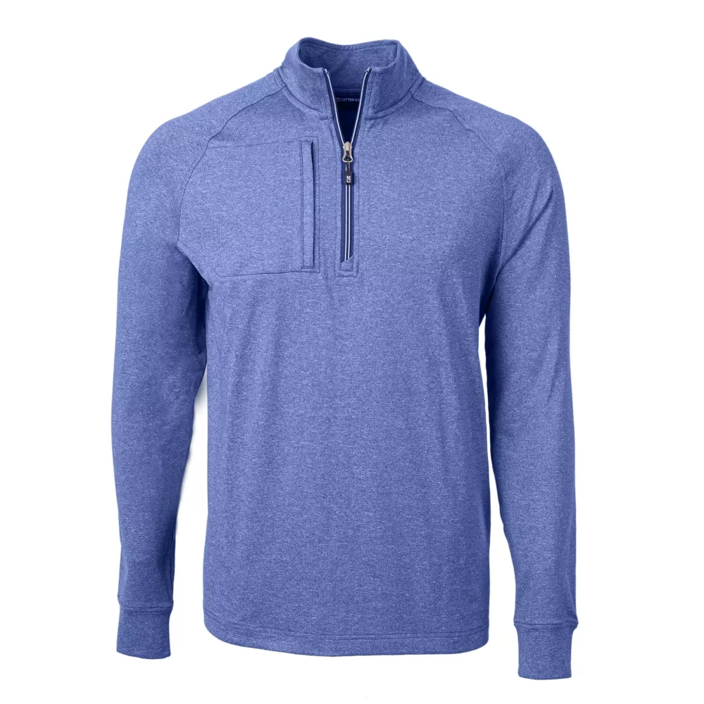 Pull à quart de zip pour homme en tricot écologique Cutter & Buck Adapt Heather